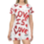 Love is Love by TAVi Art T-Shirt Dress in 5 Sizes