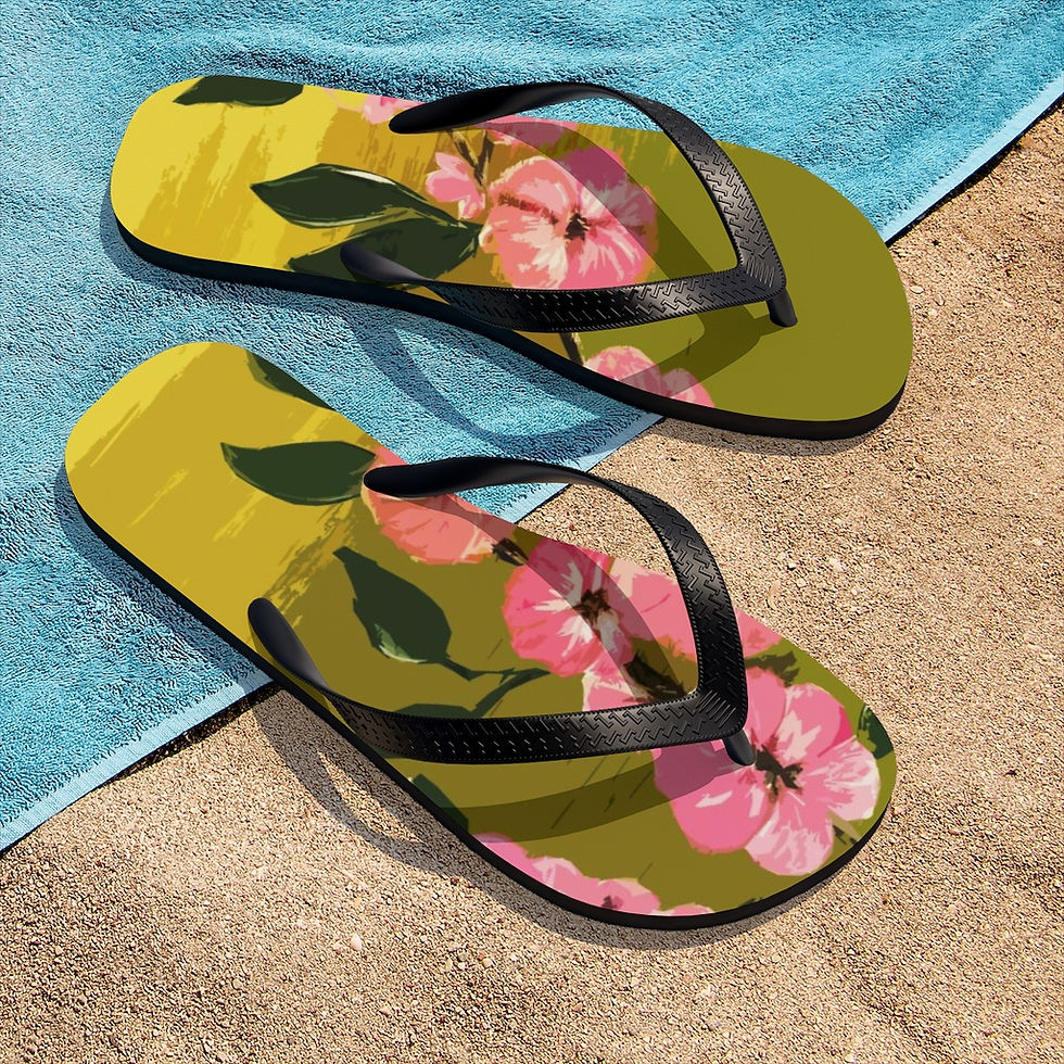 Thumbnail: Cherry Blossom Unisex Flip-Flops