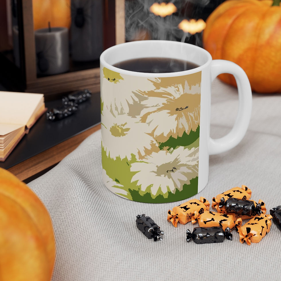 Thumbnail: Falling Daisies Ceramic Mug 11oz