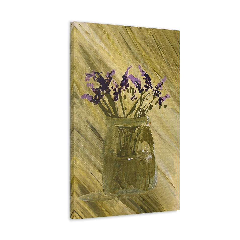 Thumbnail: "Lavender in Bell Jar" Fine Canvas Gallery Wrap