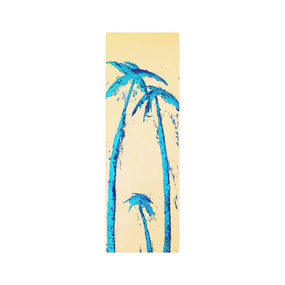 Thumbnail: "Palms in Turquoise 1" Metal Fine Art Print