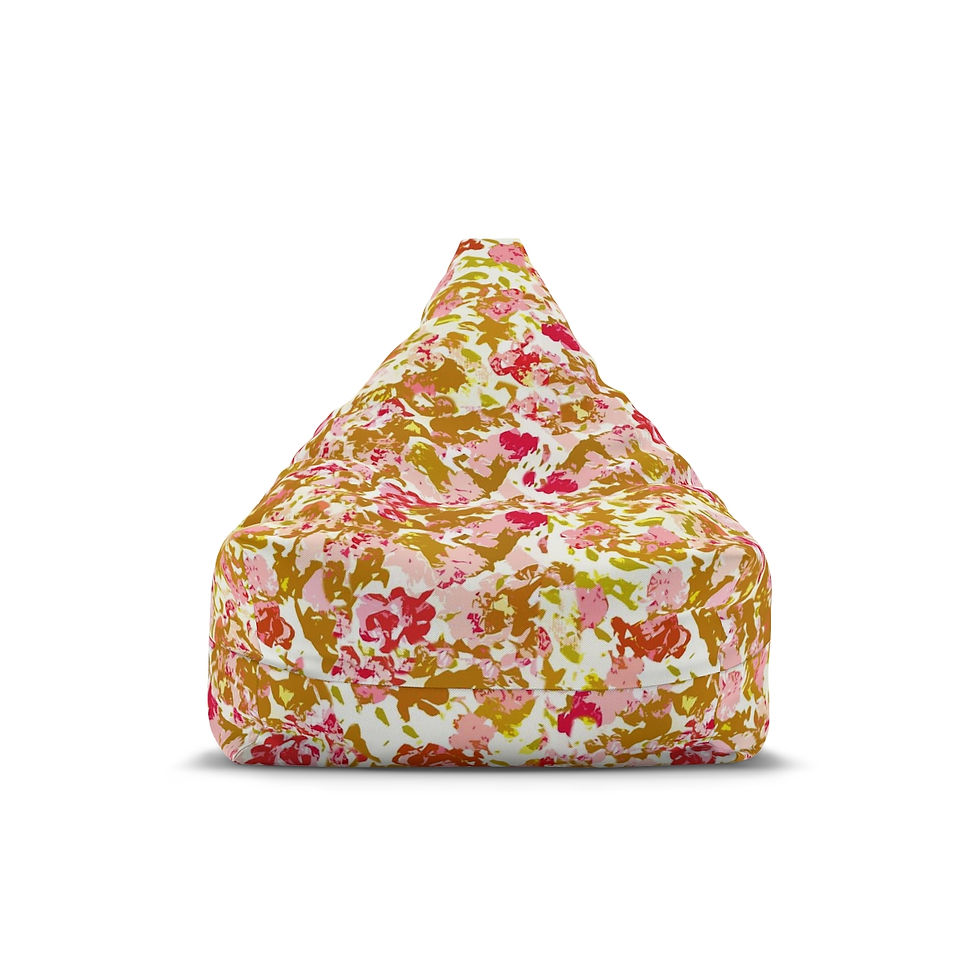Thumbnail: Colorful Floral Artwork Bean Bag Cover