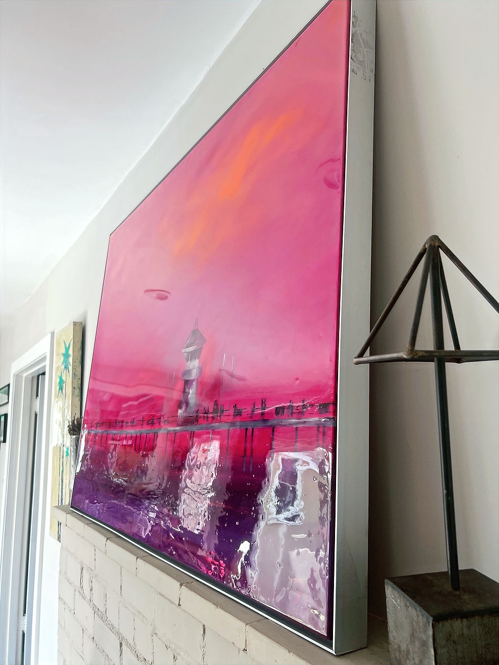 Thumbnail: Lifeguard Tower at Sunset (Epoxy finish, Framed)