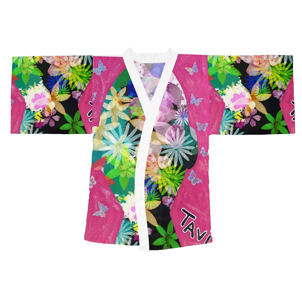 Long Sleeve Kimono Robe (AOP)