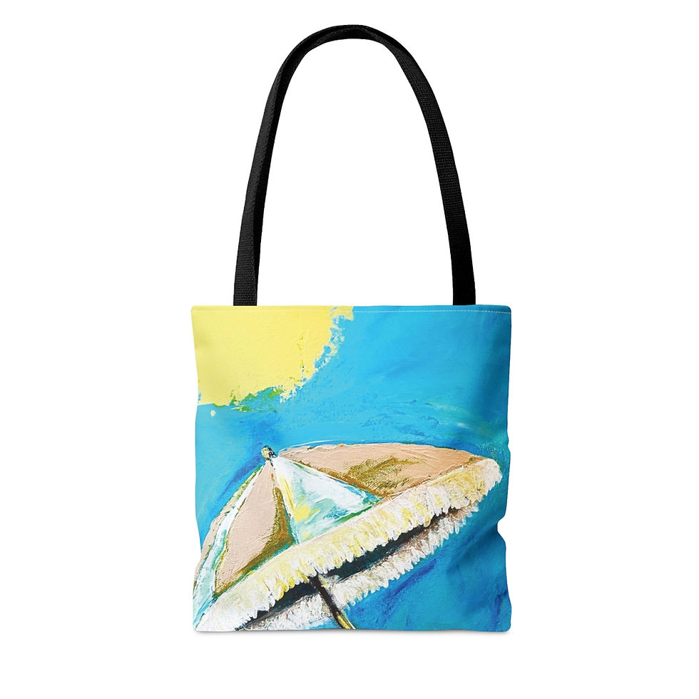 Thumbnail: Retro Beach Umbrella Tote Bag, Reusable for years, Eco-Friendly, 3 sizes