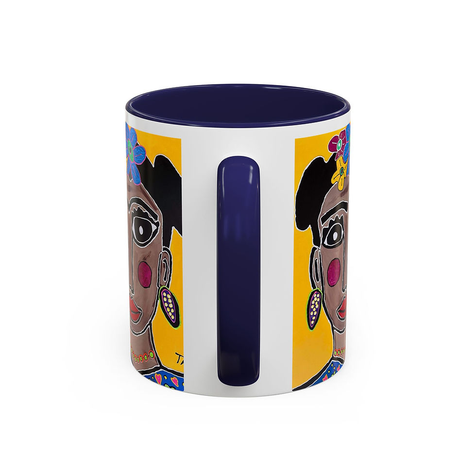 Thumbnail: TAVi Art Artistic Women's Coffee Mug - Colorful Afrocentric Design - 11oz & 15oz