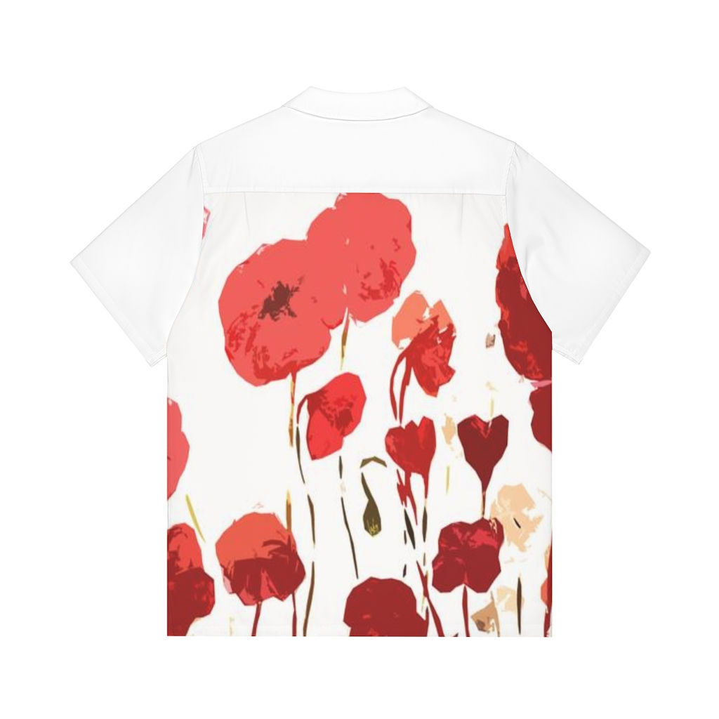 Red Poppies Men's Hawaiian Shirt