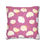 Thumbnail: Square Pillowcase, Hand Painted Pink Floral Pattern, Faux Suede Pillow Cover