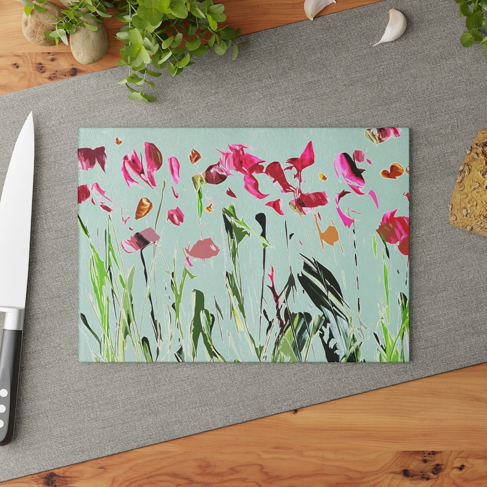 Thumbnail: Paper Flower Glass Cutting Board