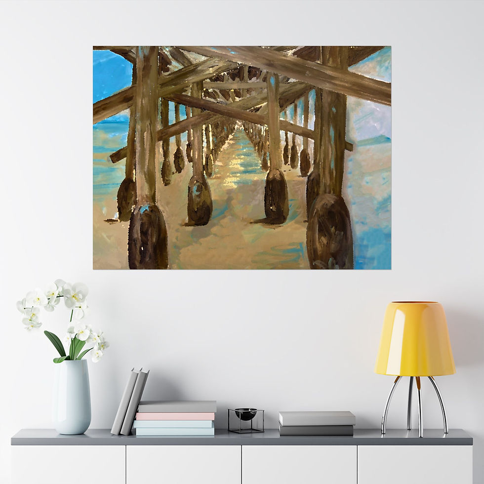 Thumbnail: Matte Horizontal Posters, Under the Pier, Coastal Artwork