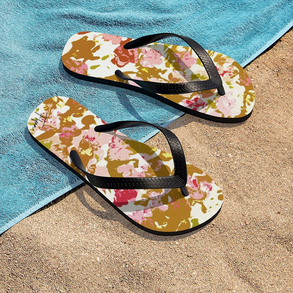 Thumbnail: Peonies Unisex Flip-Flops