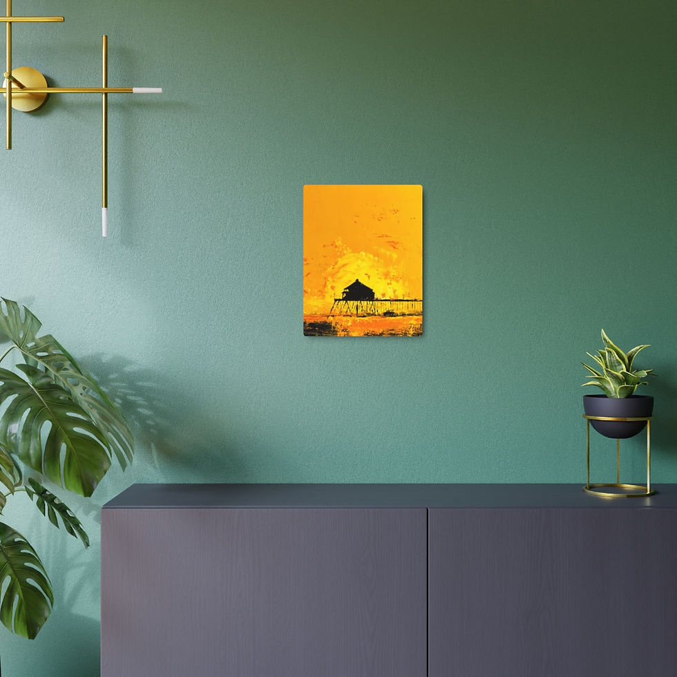 Thumbnail: "Surf City Sunset" Metal Fine Art Print