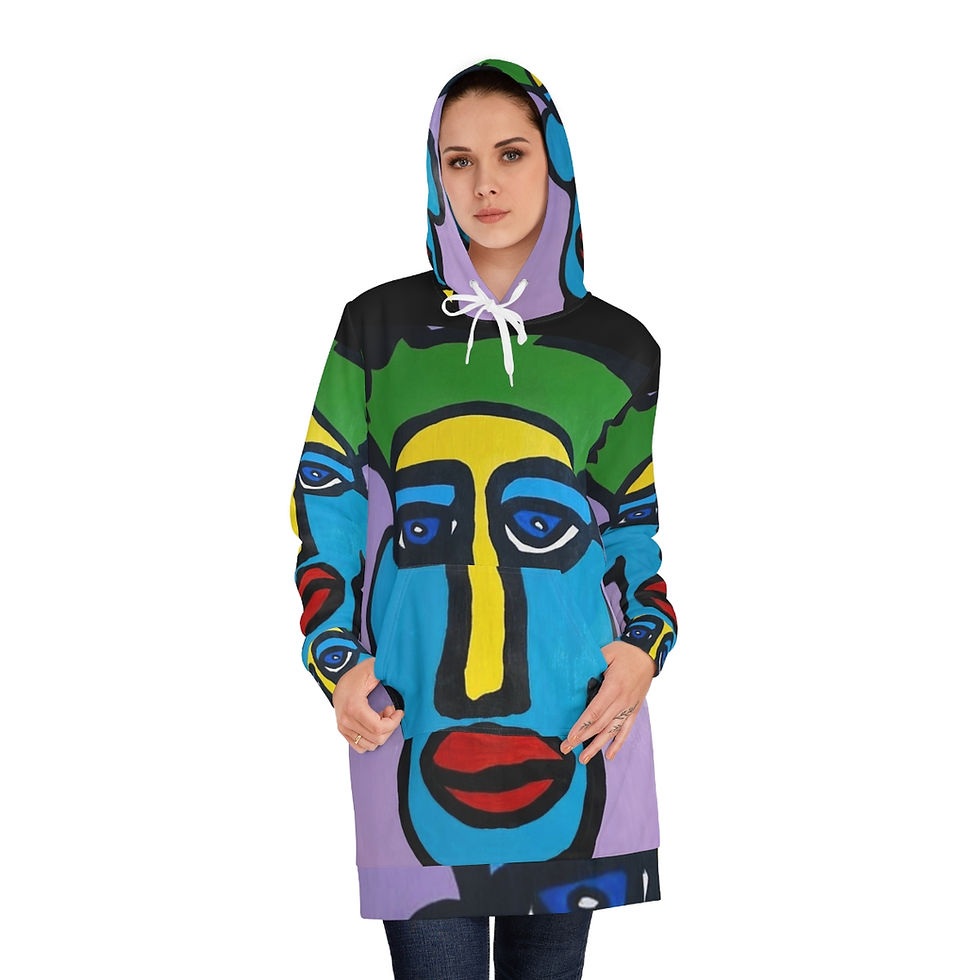 Thumbnail: The Surfer by TAVi Art Hoodie Dress 