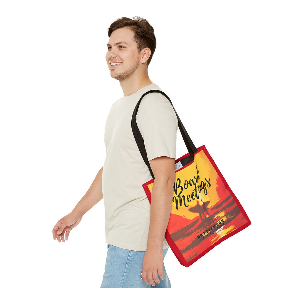 Thumbnail: Tote Bag — "Board Meetings" Surf Sunset Beach Tote