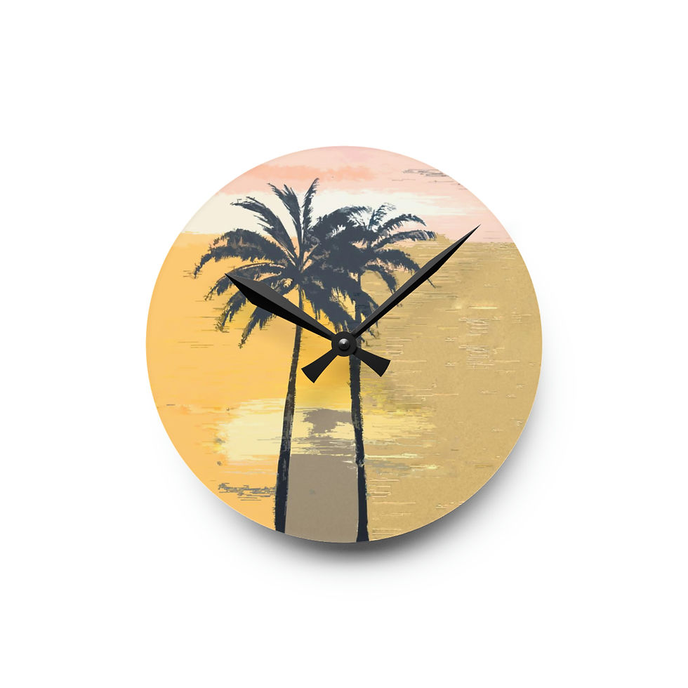Thumbnail: "Brown Palms" Acrylic Wall Clock