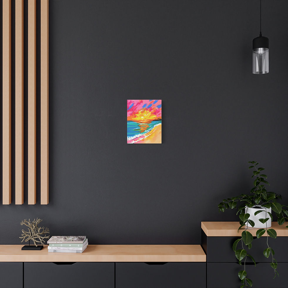 Thumbnail: Sunset Beach Matte Canvas – Vibrant Coastal Sunset Wall Art (Stretched 1.25")