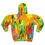 Thumbnail: Vibrant Abstract Zip Hoodie, Colorful Unisex Zip Hoodie