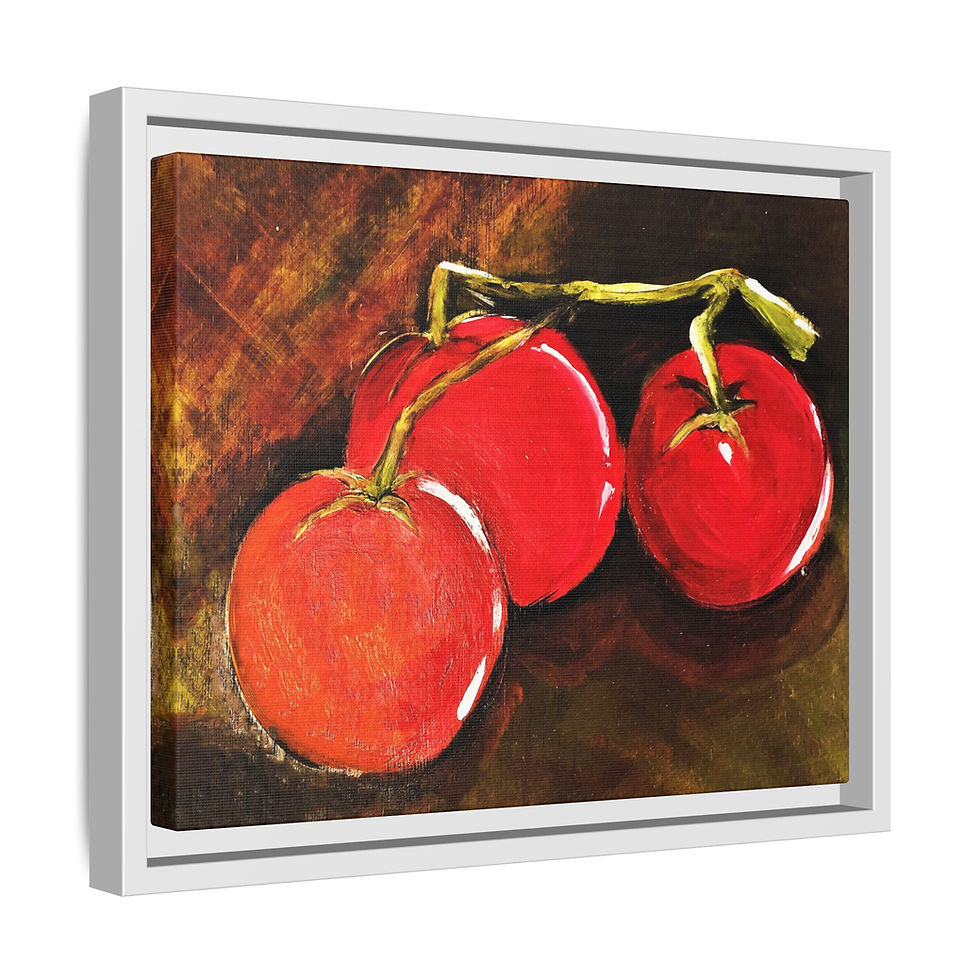 Thumbnail: Original Art Print w/ Wood Frame | Tomato's on the Vine | available in 10 sizes