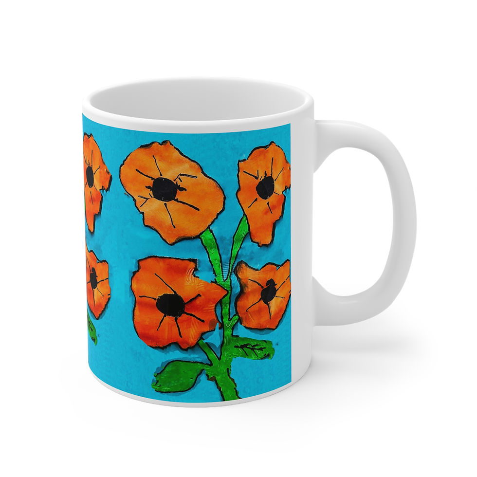 Thumbnail: TAVi Art Vibrant Floral Ceramic Coffee Cups - 11oz & 15oz