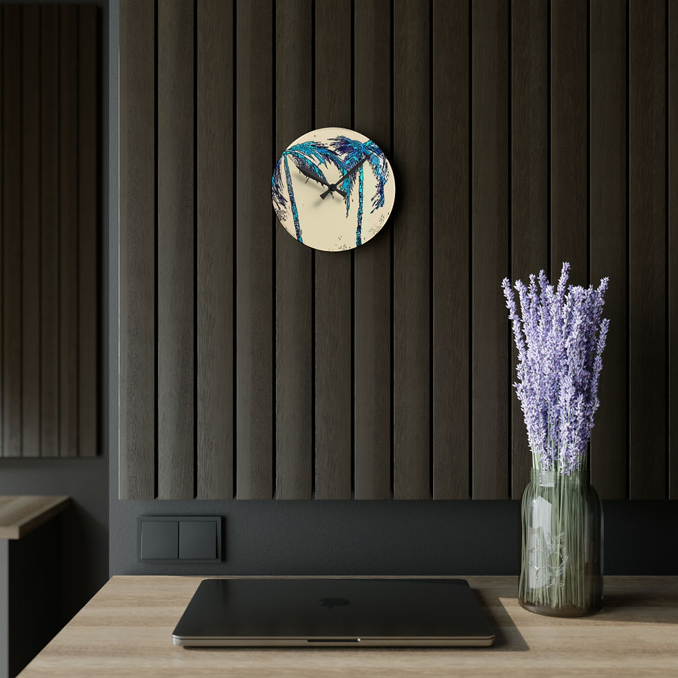 Thumbnail: "Digital Palms" Acrylic Wall Clock