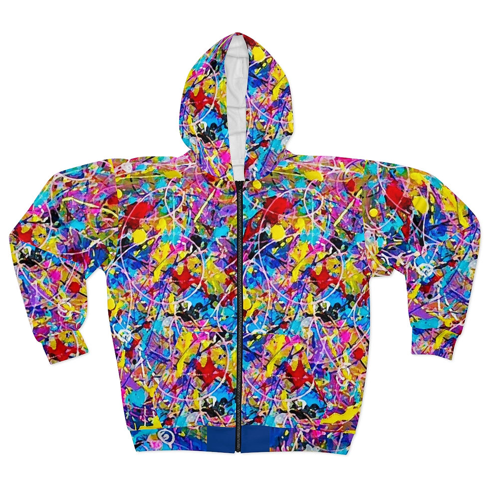 Thumbnail: Color is Freedom by TAVi Art Unisex Zip Hoodie 