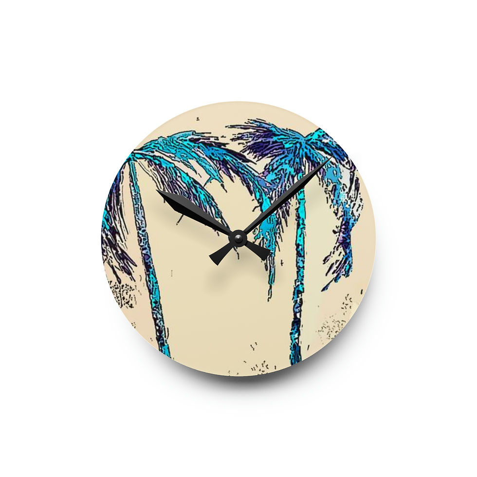 Thumbnail: "Digital Palms" Acrylic Wall Clock