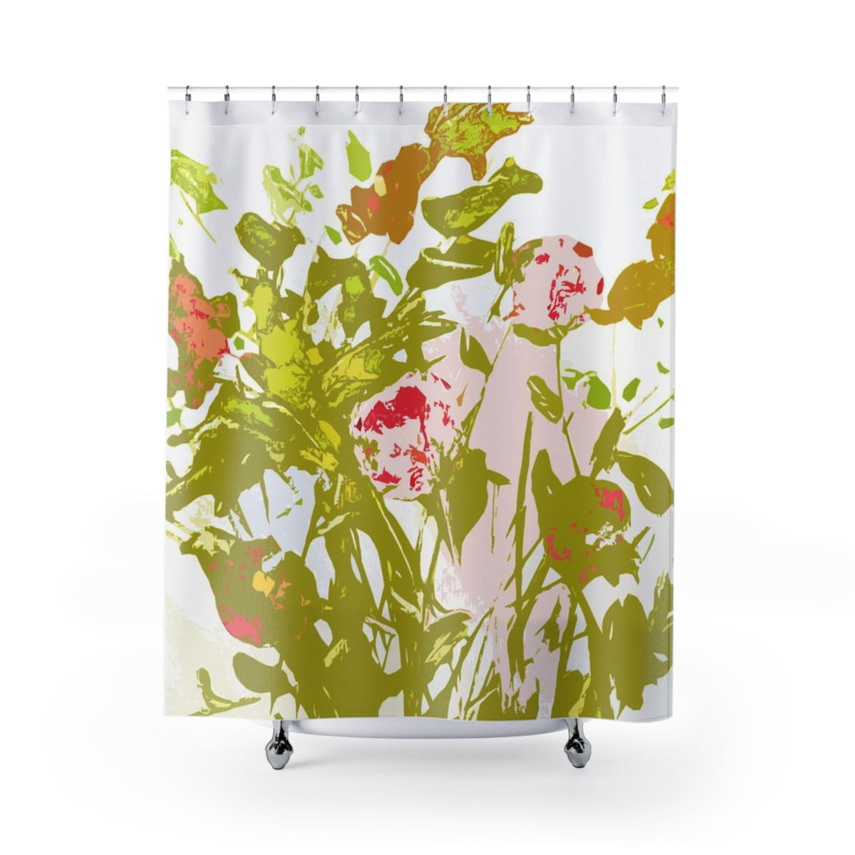 Digital Peonies Shower Curtain