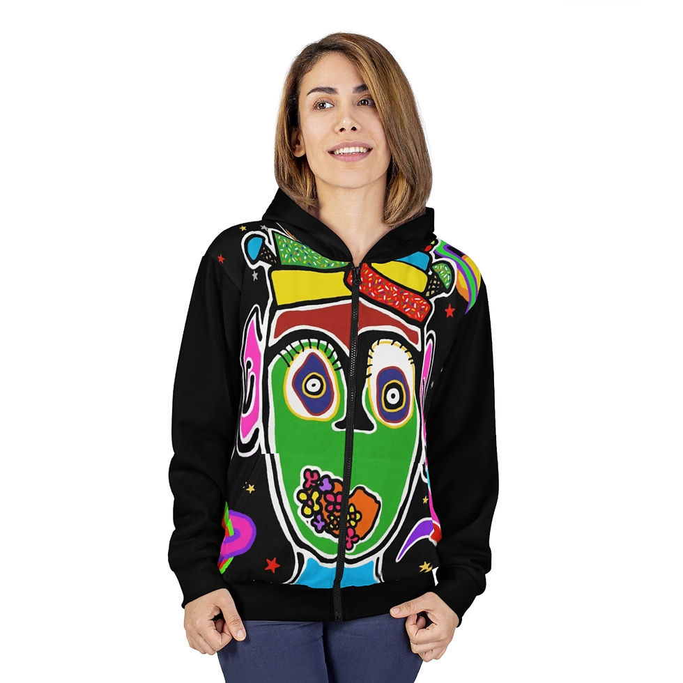 Thumbnail: Color is Freedom Unisex Zip Hoodie by TAVi Art