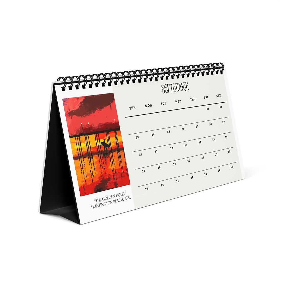 Thumbnail: Surf Art Horizontal Desk Calendar (2023)
