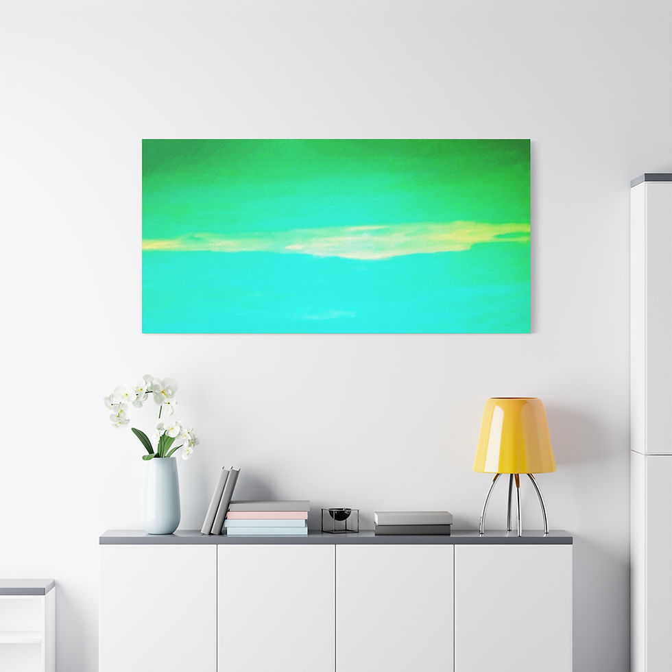 Thumbnail: Pastel Green Canvas Art, Home or Office Decor Eco Friendly