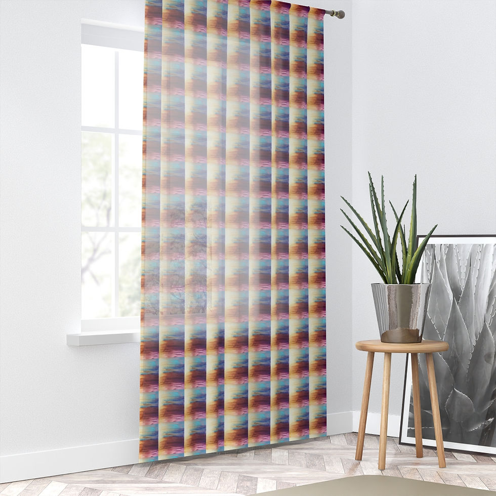 Thumbnail: Unique Abstract Sheer Window Panel