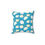 Thumbnail: Blue Floral Minimalist Abstract Spun Polyester Square Pillow