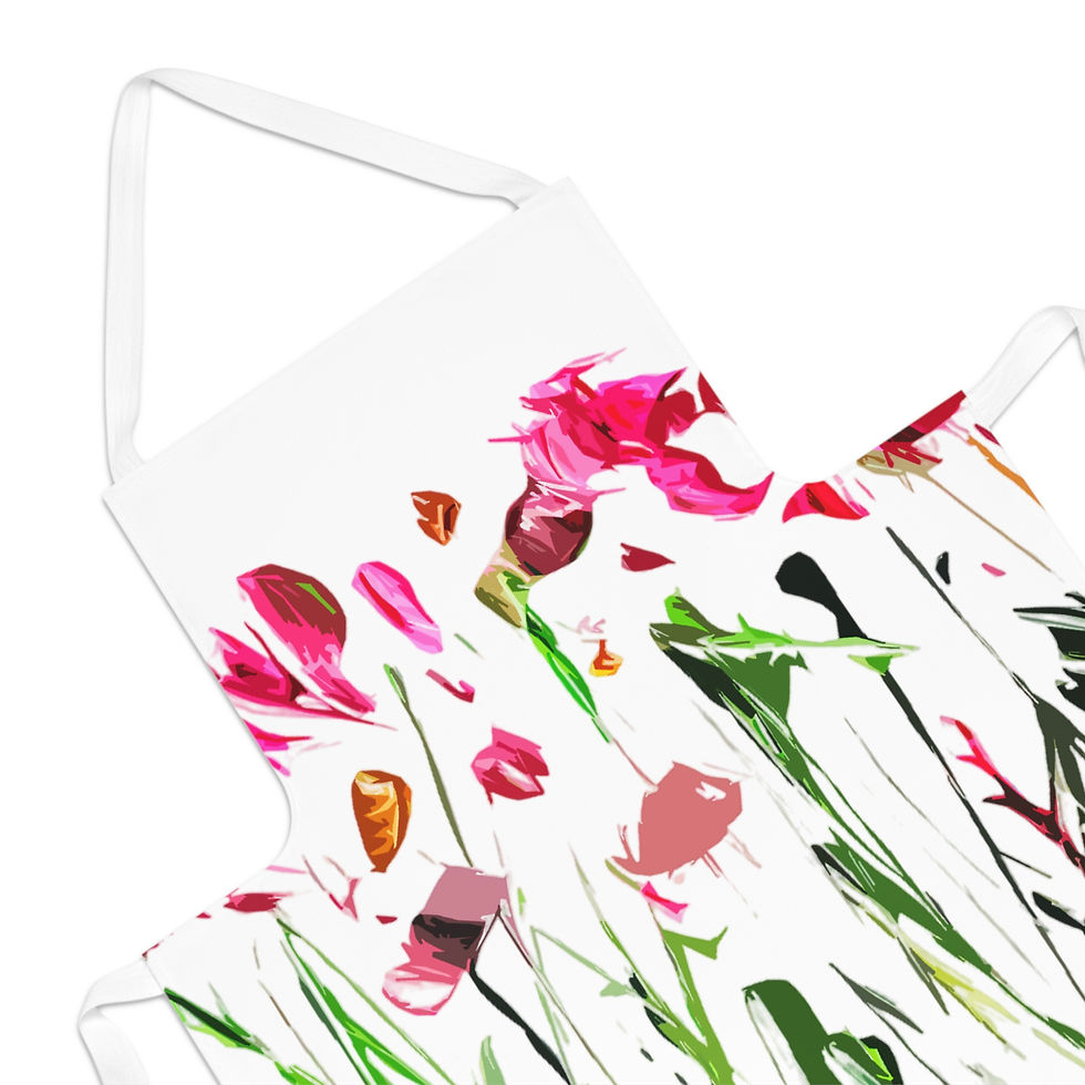 Thumbnail: Wildflowers Apron with Hand Painted Design, Gift for Host
