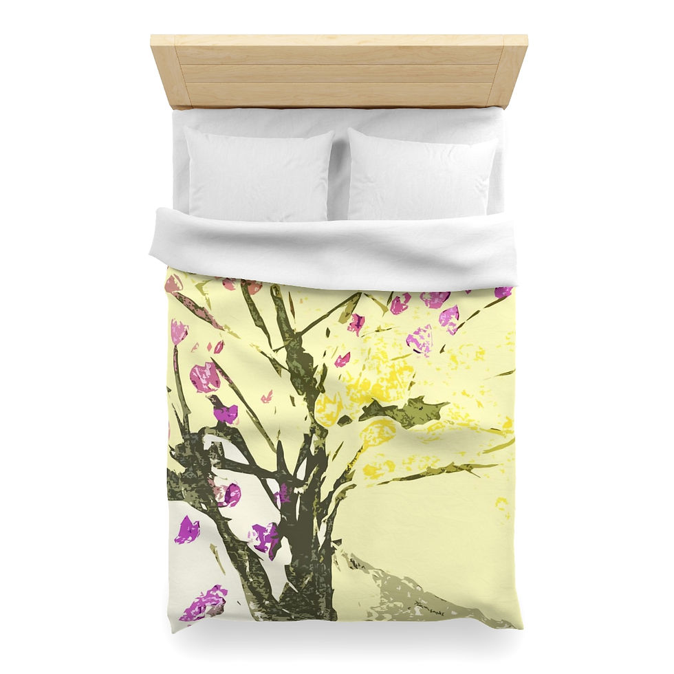 Thumbnail: Asheville in Bloom Microfiber Duvet Cover, 4 Sizes