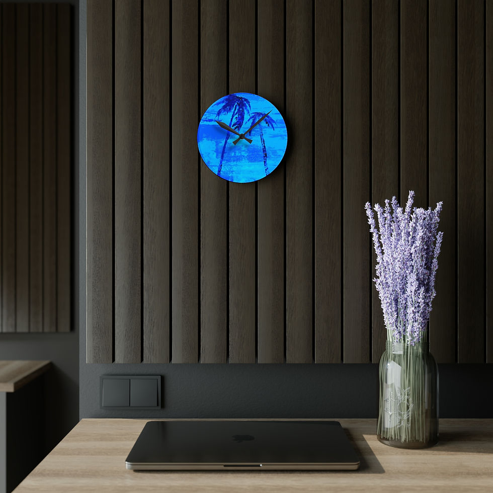 Thumbnail: "Winter Palms" Acrylic Wall Clock