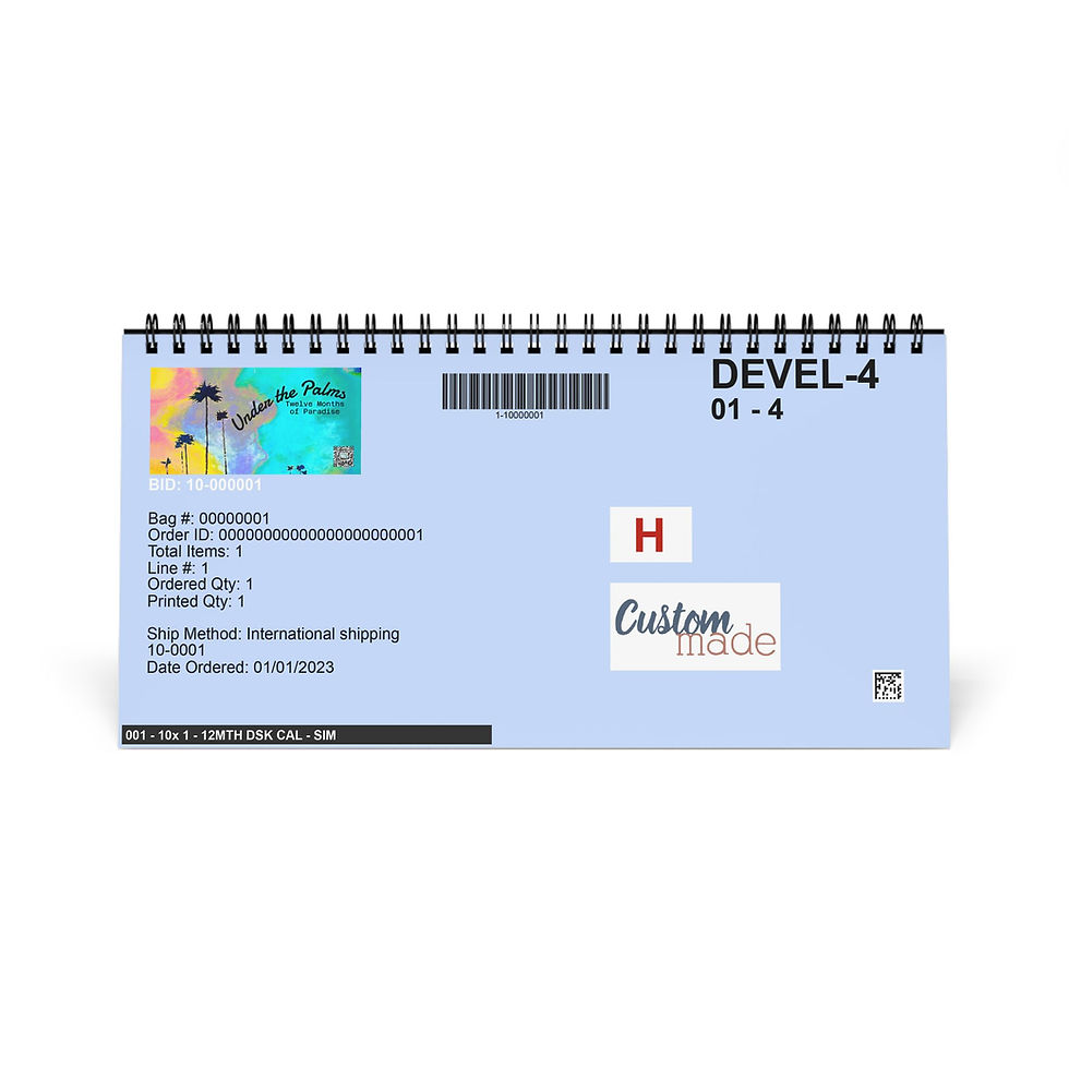 Thumbnail: Under the Palms Desktop Calendar 2026 Spiral Desk Calendar