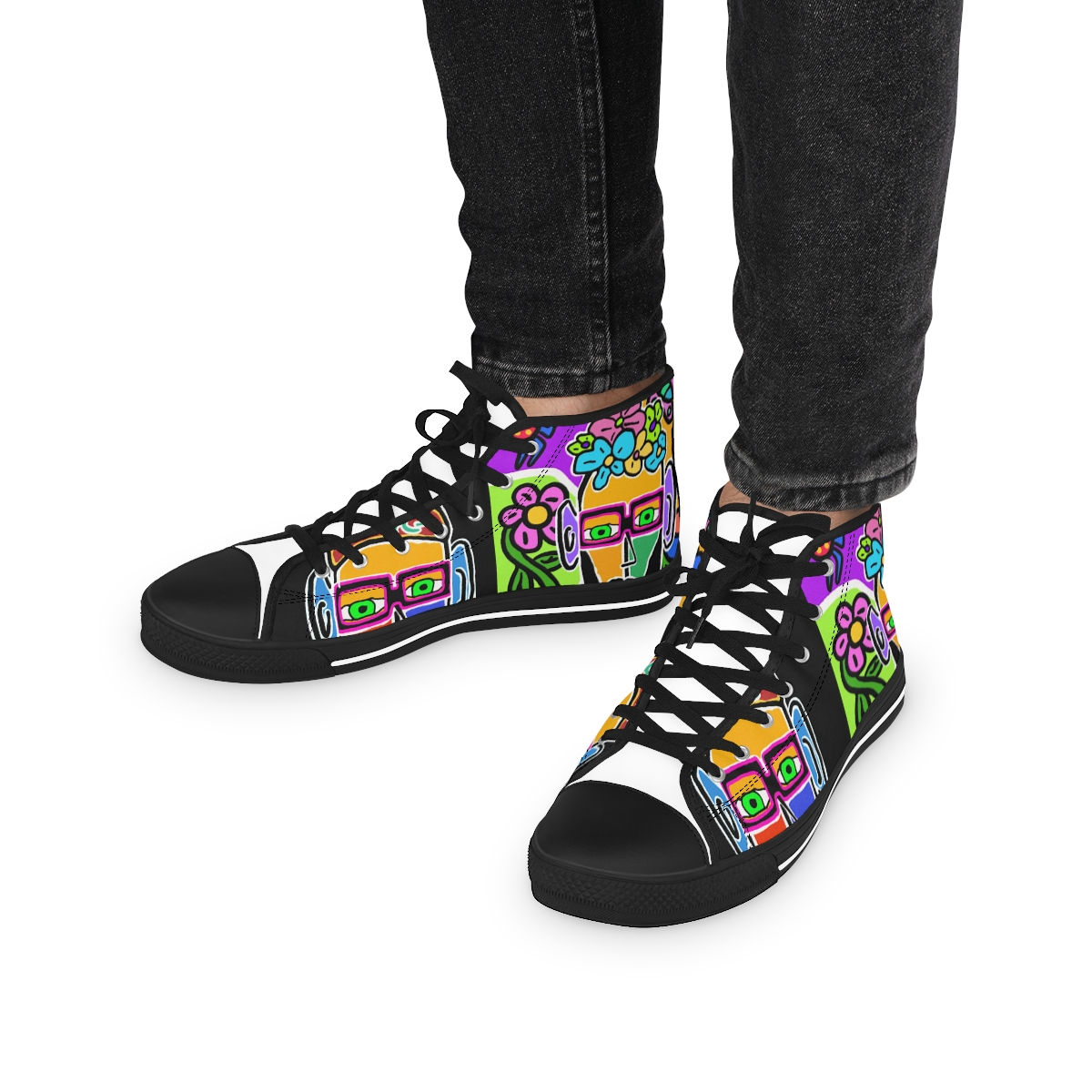 Tavi's Tribe Collage 2 Men's High Top Sneakers