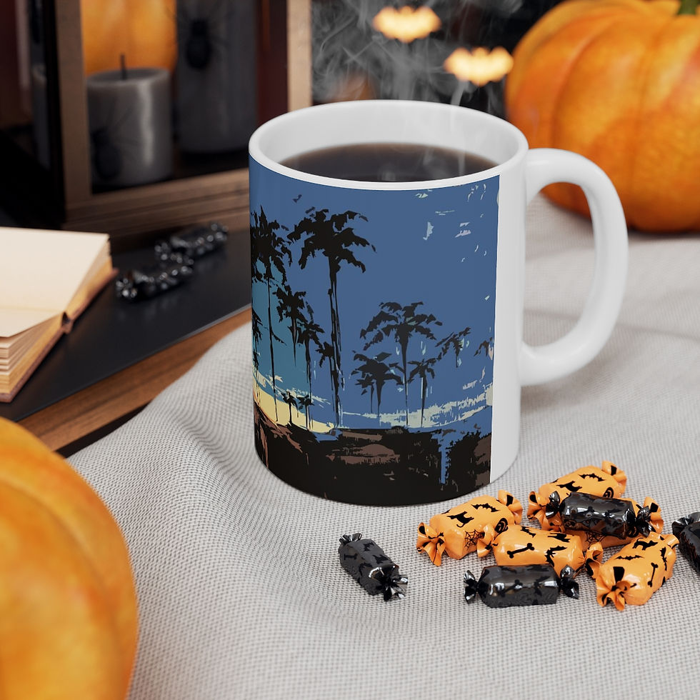 Thumbnail: Palms at Midnight Ceramic Mug 11oz
