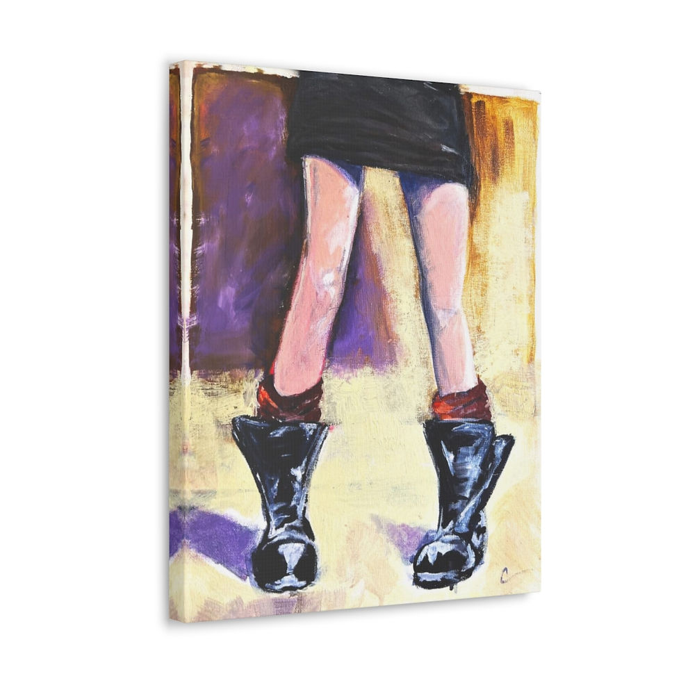 Thumbnail: "Cat's Boots" Fine Canvas Gallery Wraps