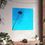 Thumbnail: Vertical Palm Tree Poster, Blue Minimalist Wall, Matte Print for Home, Office