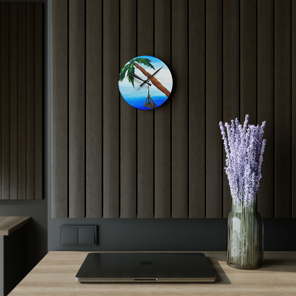 Thumbnail: "Palm Swing" Acrylic Wall Clock