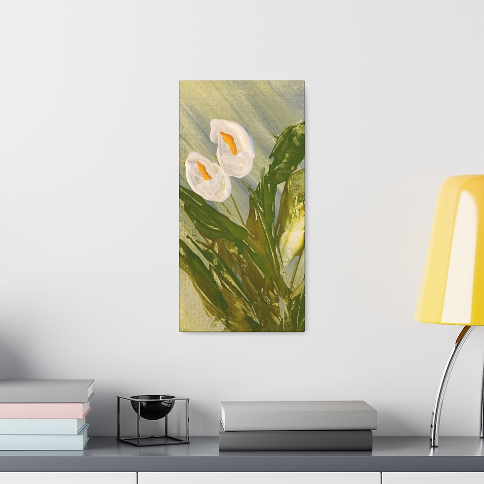 Thumbnail: "White Calle Lillies" Fine Canvas Gallery Wrap