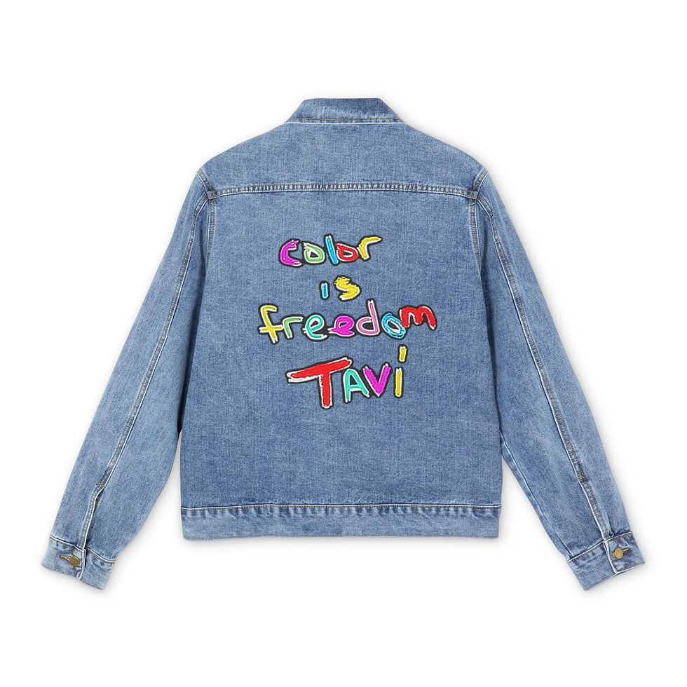 Denim Jacket - Color is Freedom by TAVi Art