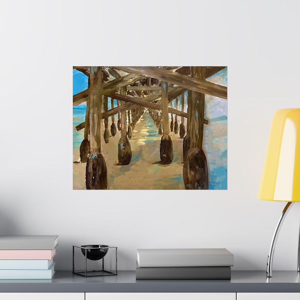 Thumbnail: Matte Horizontal Posters, Under the Pier, Coastal Artwork