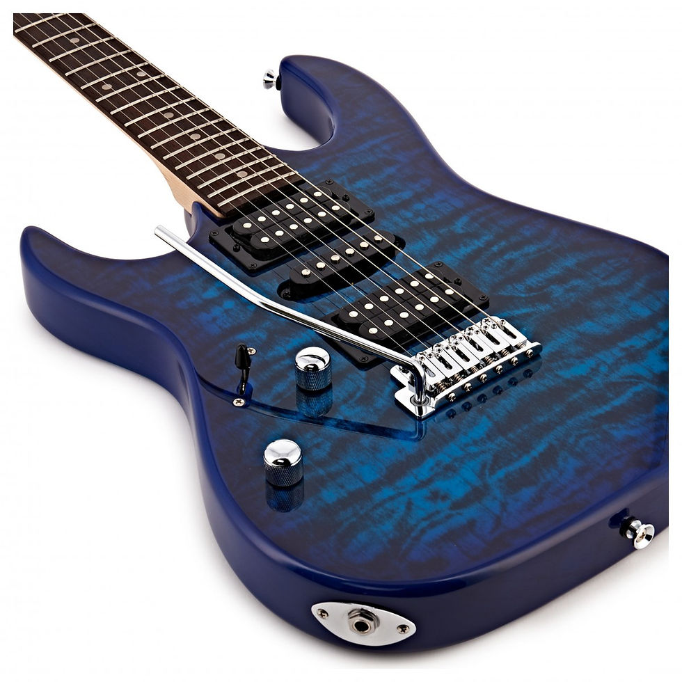 Thumbnail: Ibanez GRX70QAL GIO Series, Left Handed, Transparent Blue Burst