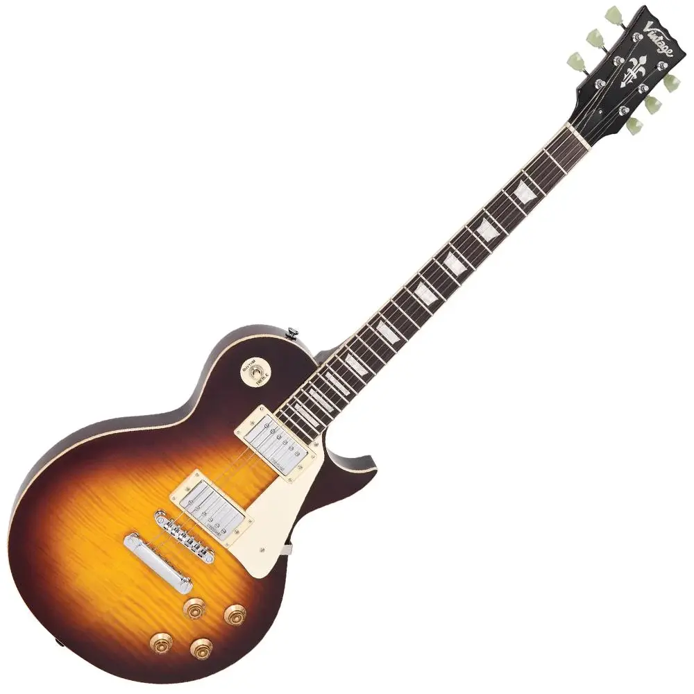 Vintage V100 Reissued Les Paul, Iced Tea