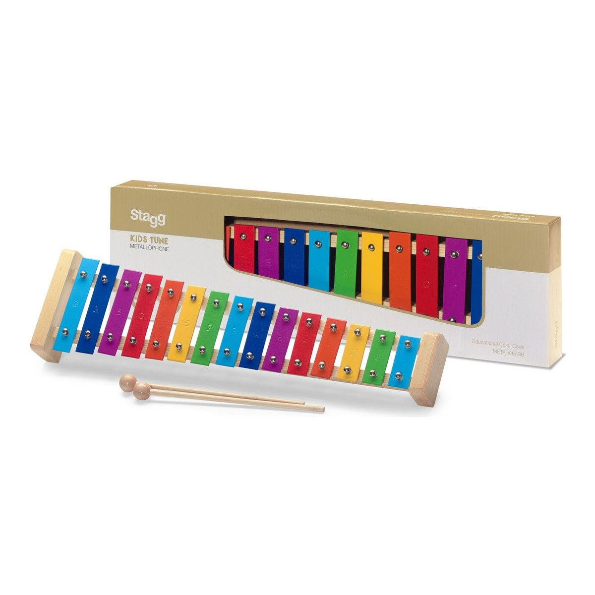 Stagg 15 Note Metallophone, Rainbow Keys