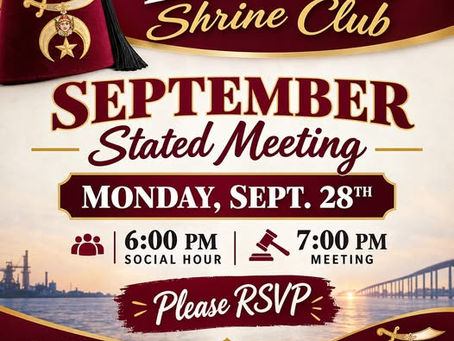 Baytown Shrine Club September Meeting