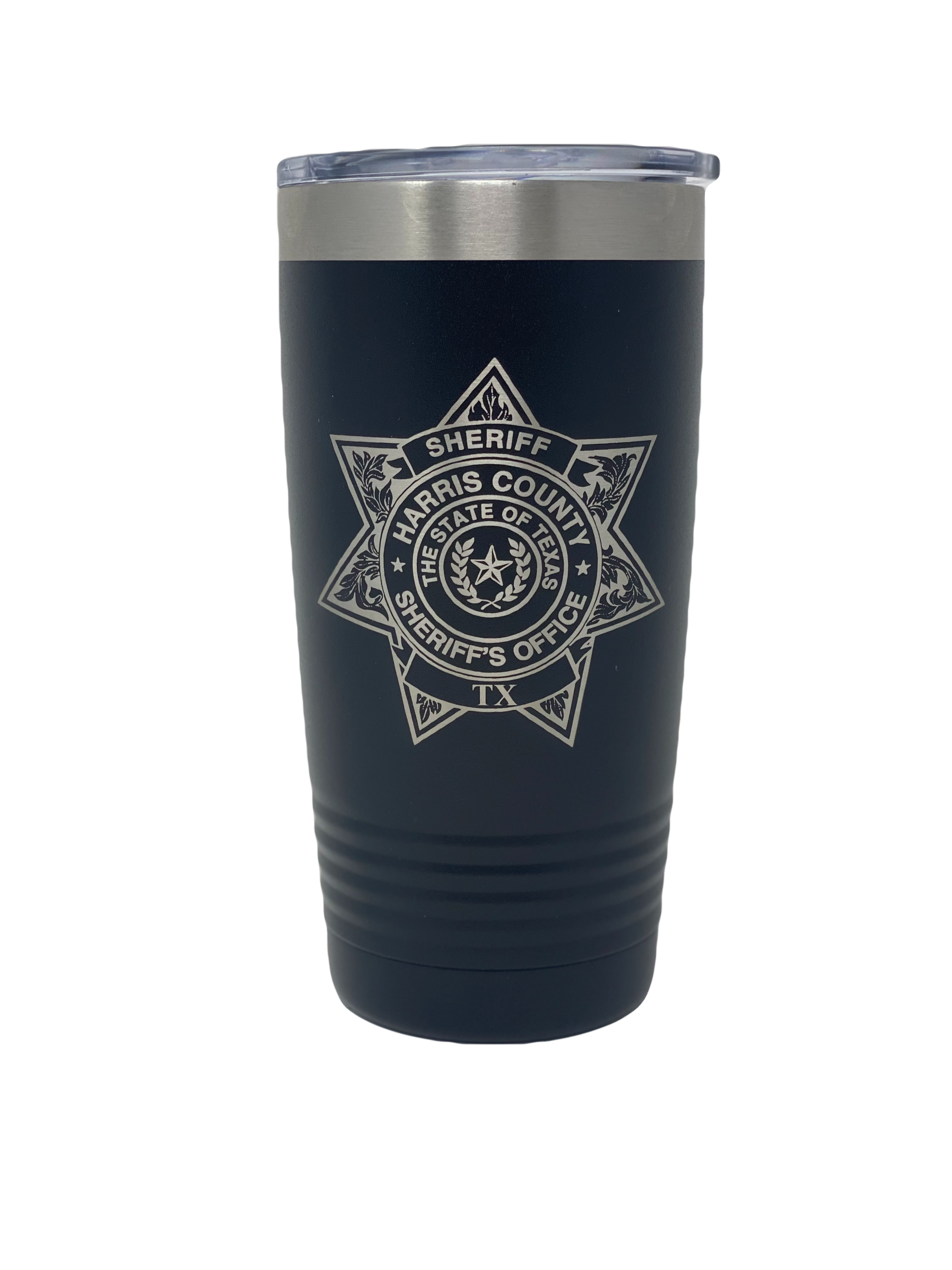 HCSO Badge 20oz Black Tumbler