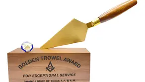 Celebrating Michael Ellis: Recipient of the 2026 Golden Trowel Award from Conroe Masonic Lodge 748